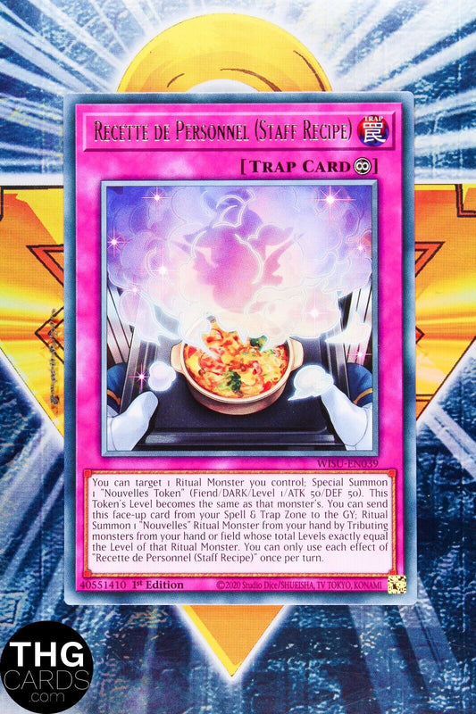 Recette De Personnel (Staff Recipe) WISU-EN039 1st Ed Rare Yugioh Card