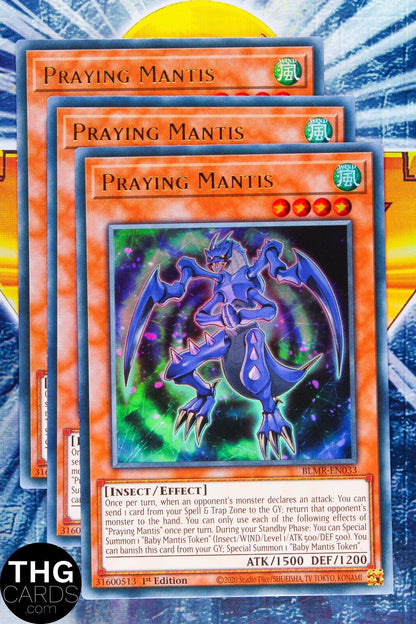 Praying Mantis BLMR-EN033 1st Edition Ultra Rare Yugioh Card Playset