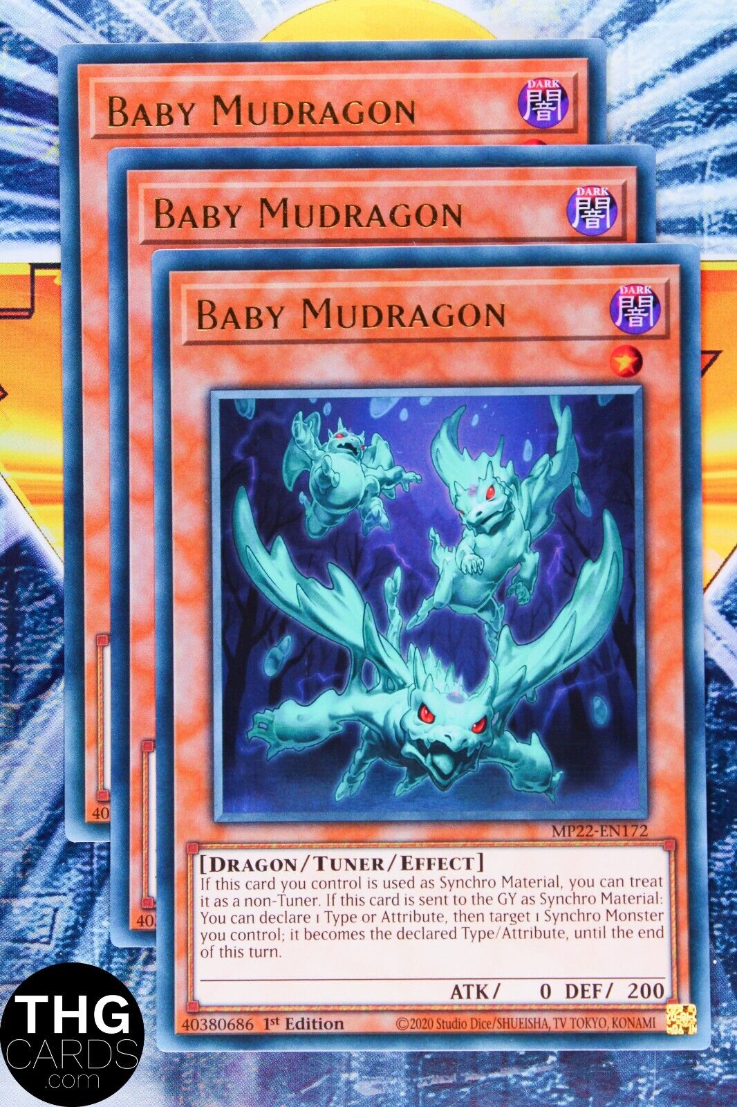 Baby Mudragon MP22-EN172 1st Edition Ultra Rare Yugioh Card Playset