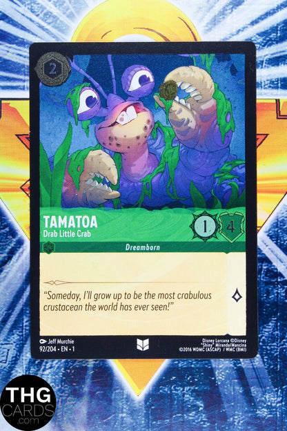 Tamatoa, Drab Little Crab 92/204 Foil Uncommon Lorcana First Chapter Card