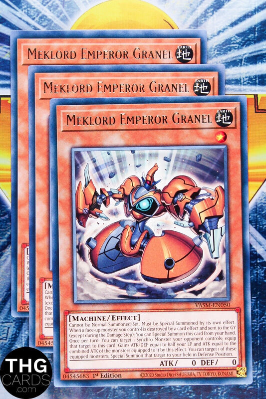 Meklord Emperor Granel VASM-EN050 1st Edition Rare Yugioh Card Playset