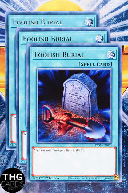 Foolish Burial VASM-EN055 1st Edition Rare Yugioh Card Playset