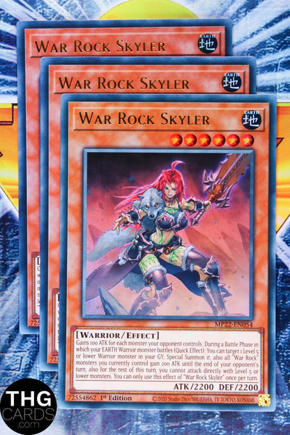 War Rock Skyler MP22-EN054 1st Edition Ultra Rare Yugioh Card Playset