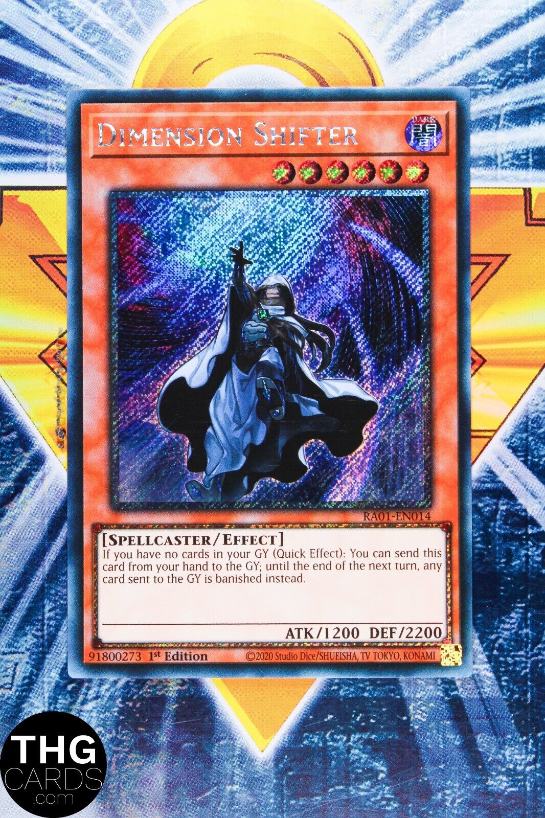 Dimensional Shifter RA01-EN014 1st Edition Platinum Secret Rare Yugioh Card