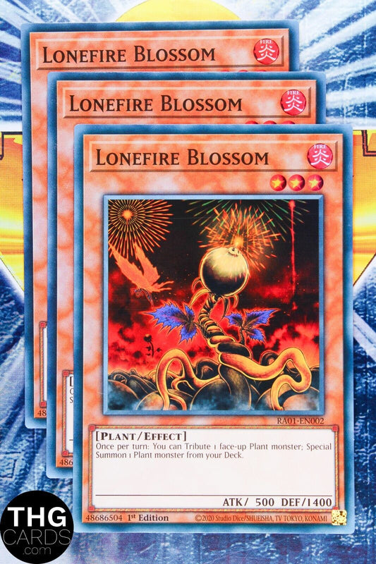 Lonefire Blossom RA01-EN002 1st Edition Super Rare Yugioh Card Playset