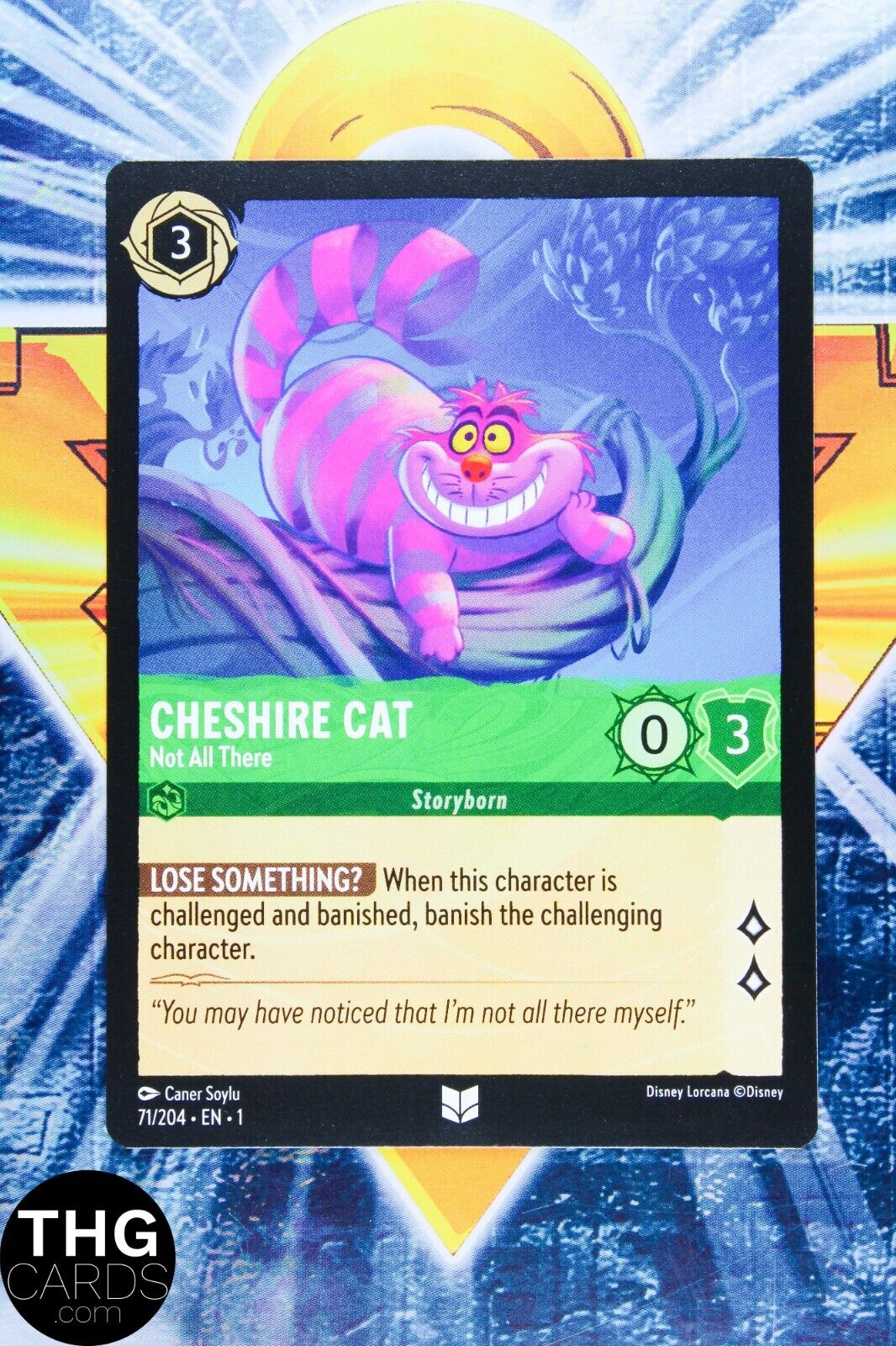 Cheshire Car, Not All Three 71/204 Non Foil Uncommon Lorcana First Chapter Card