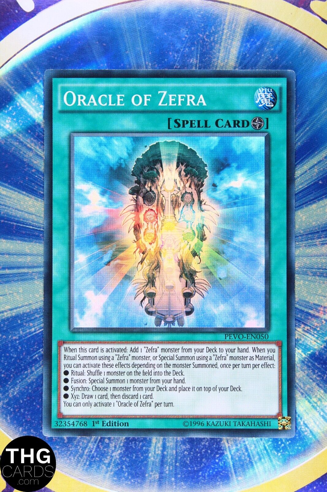 Oracle of Zefra PEVO-EN050 1st Edition Super Rare Yugioh Card