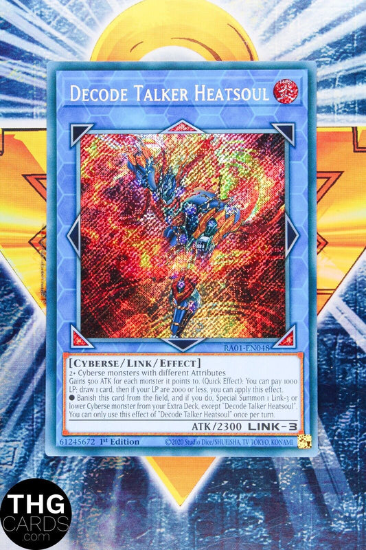 Decode Talker Heatsoul RA01-EN048 1st Edition Secret Rare Yugioh Card