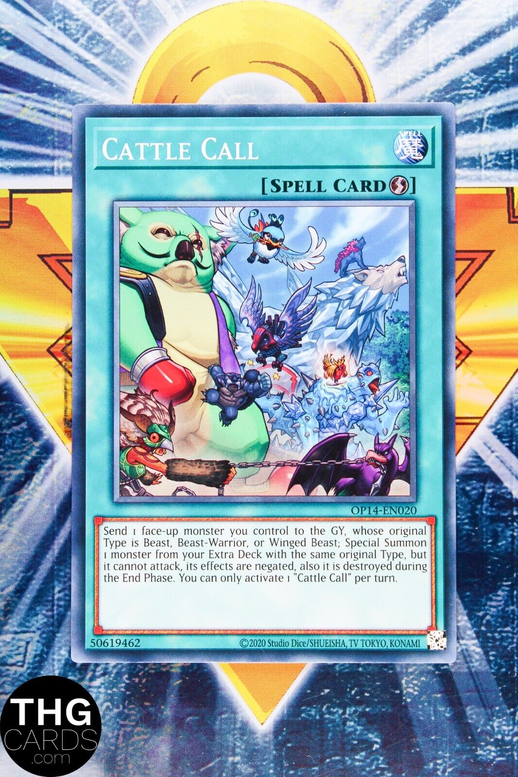 Cattle Call OP14-EN020 Common Yugioh Card Playset