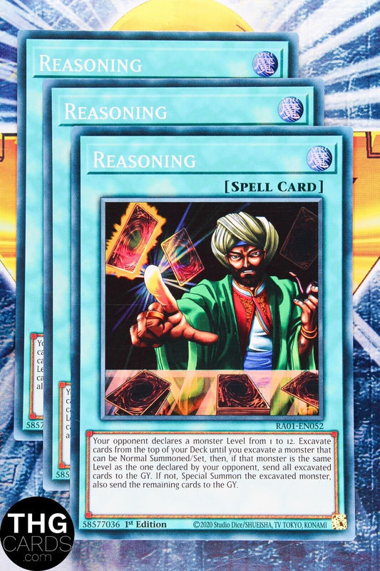 Reasoning RA01-EN052 1st Ed Super Rare Yugioh Card Playset