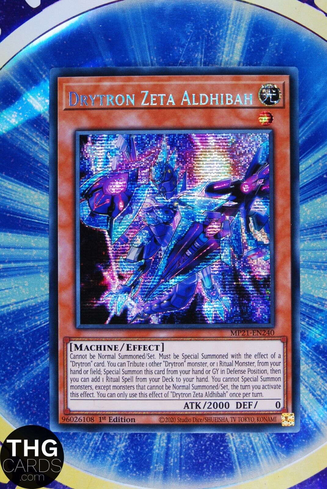 Drytron Zeta Aldhibah MP21-EN240 1st Edition Secret Rare Yugioh Card