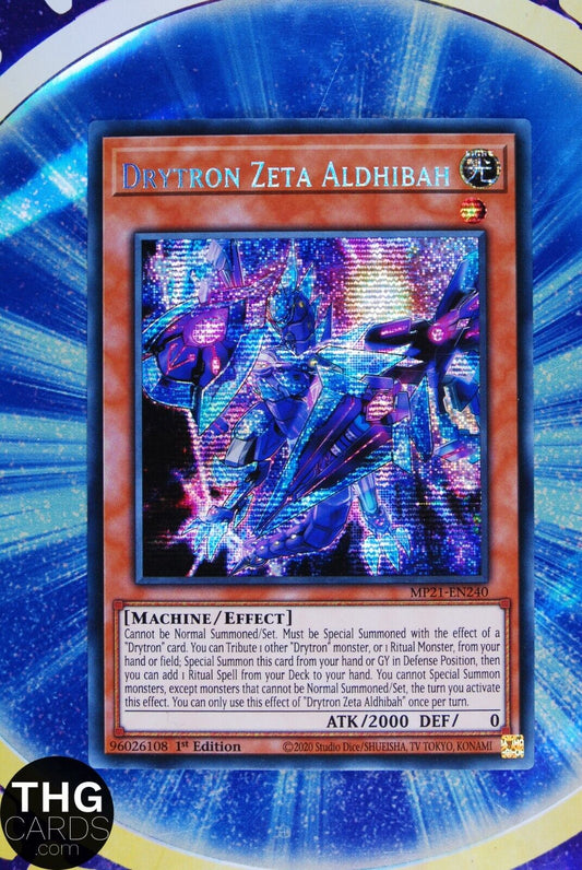 Drytron Zeta Aldhibah MP21-EN240 1st Edition Secret Rare Yugioh Card