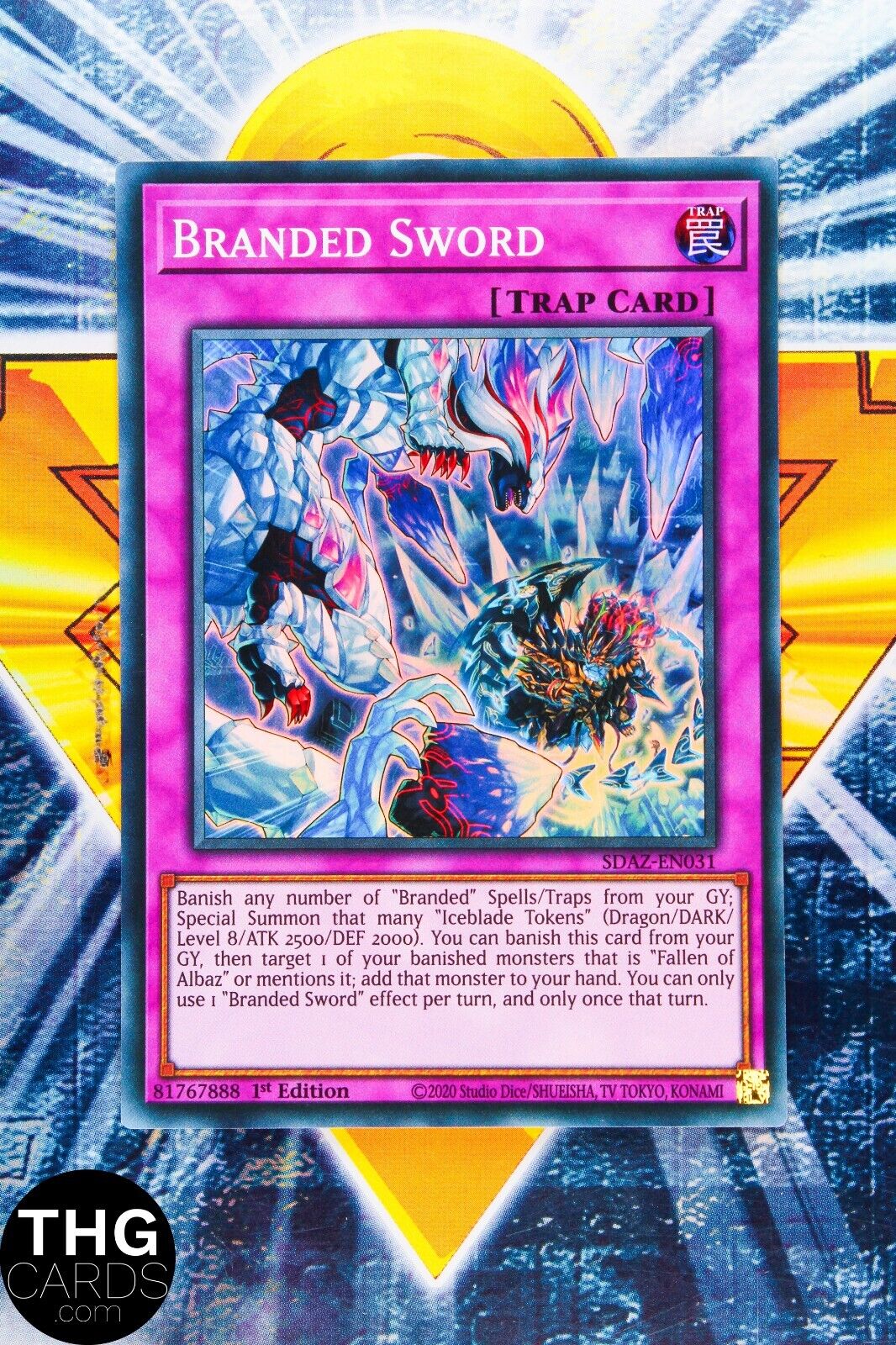 Branded Sword SDAZ-EN031 1st Edition Super Rare Yugioh Card