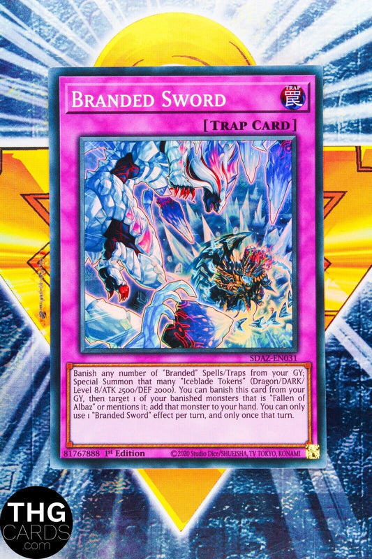 Branded Sword SDAZ-EN031 1st Edition Super Rare Yugioh Card