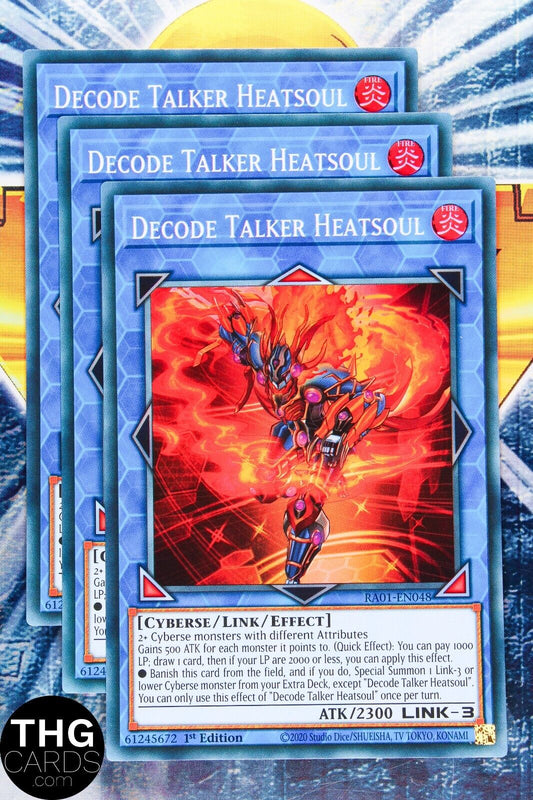 Decode Talker Heatsoul RA01-EN048 1st Edition Super Rare Yugioh Card Playset