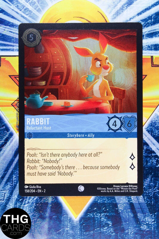 Rabbit, Reluctant Host 158/204 Foil Common Lorcana Rise Floodborn Card