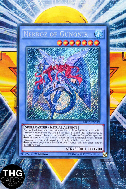 Nekroz of Gungnir MP15-EN219 1st Edition Secret Rare Yugioh Card