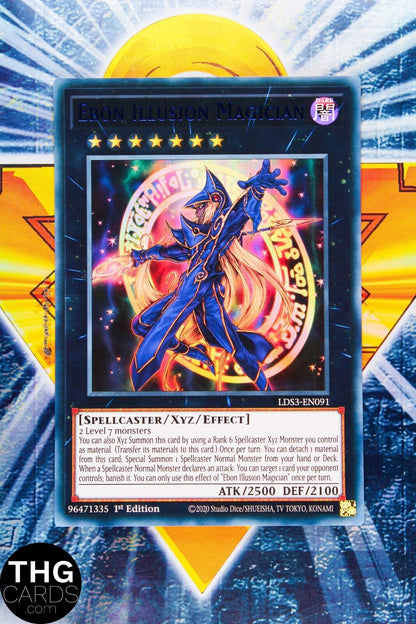 Ebon Illusion Magician LDS3-EN091 1st Edition Blue Ultra Rare Yugioh Card