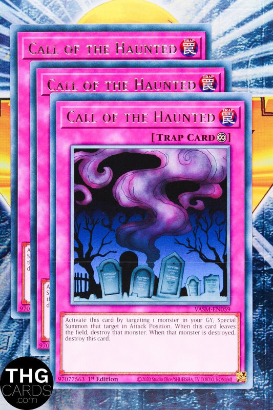 Call of the Haunted VASM-EN059 1st Edition Rare Yugioh Card Playset