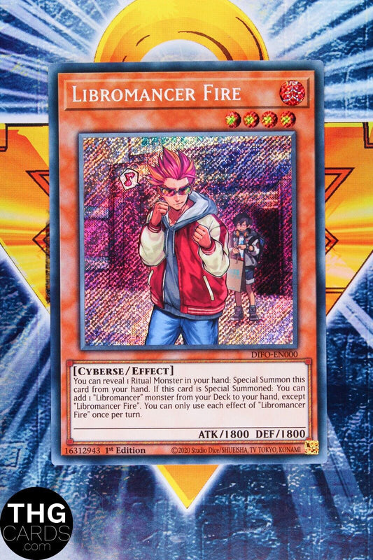 Libromancer Fire DIFO-EN000 1st Edition Secret Rare Yugioh Card