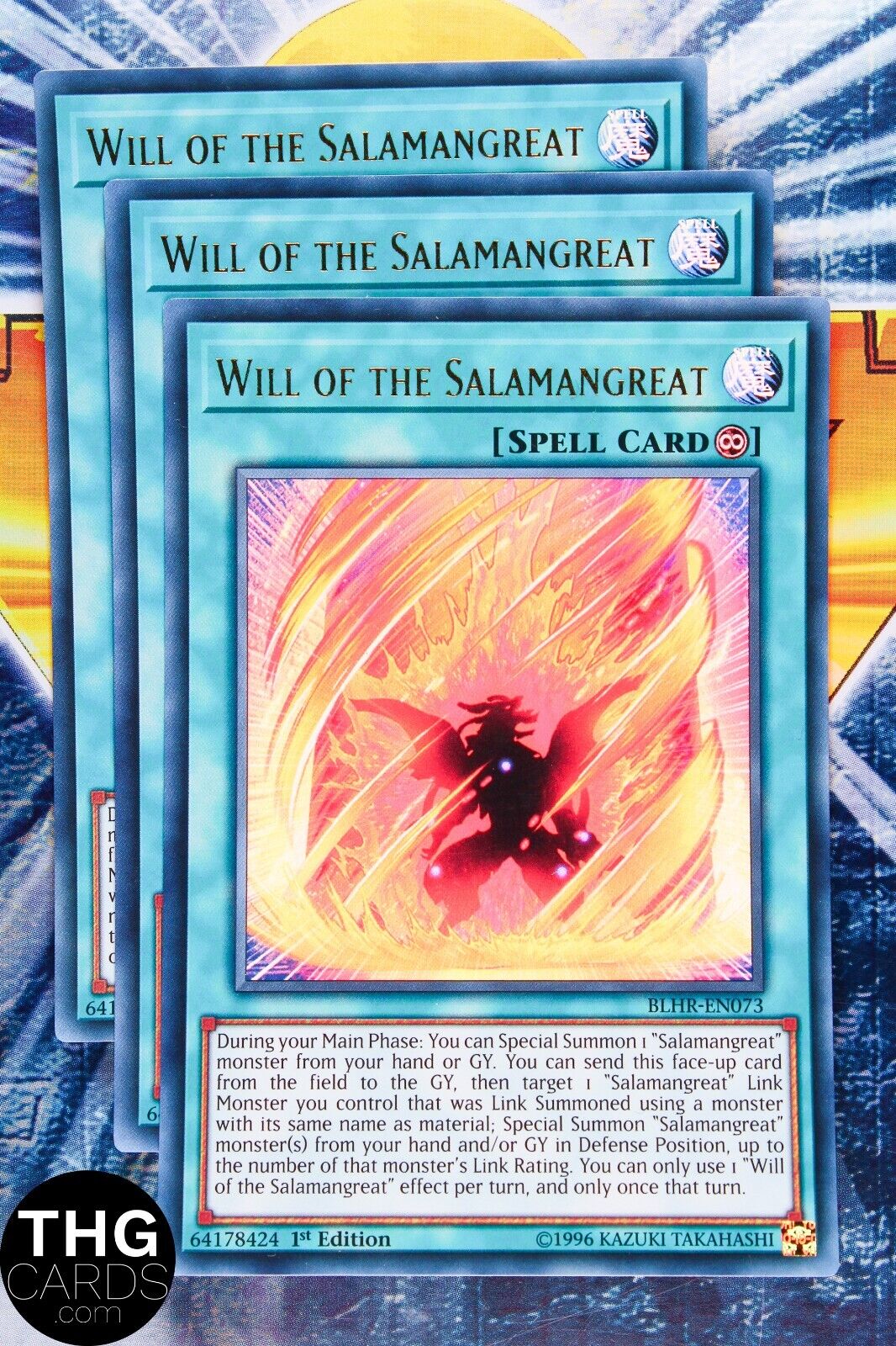 Will Of The Salamangreat BLHR-EN073 1st Edition Ultra Rare Yugioh Card Playset