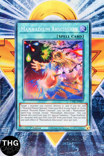 Mannadium Abscission CYAC-EN057 1st Edition Super Rare Yugioh Card