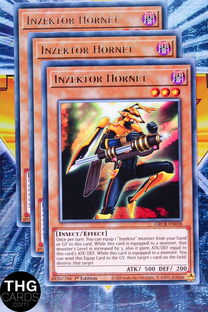 Inzektor Hornet GRCR-EN038 1st Edition Rare Yugioh Card Playset