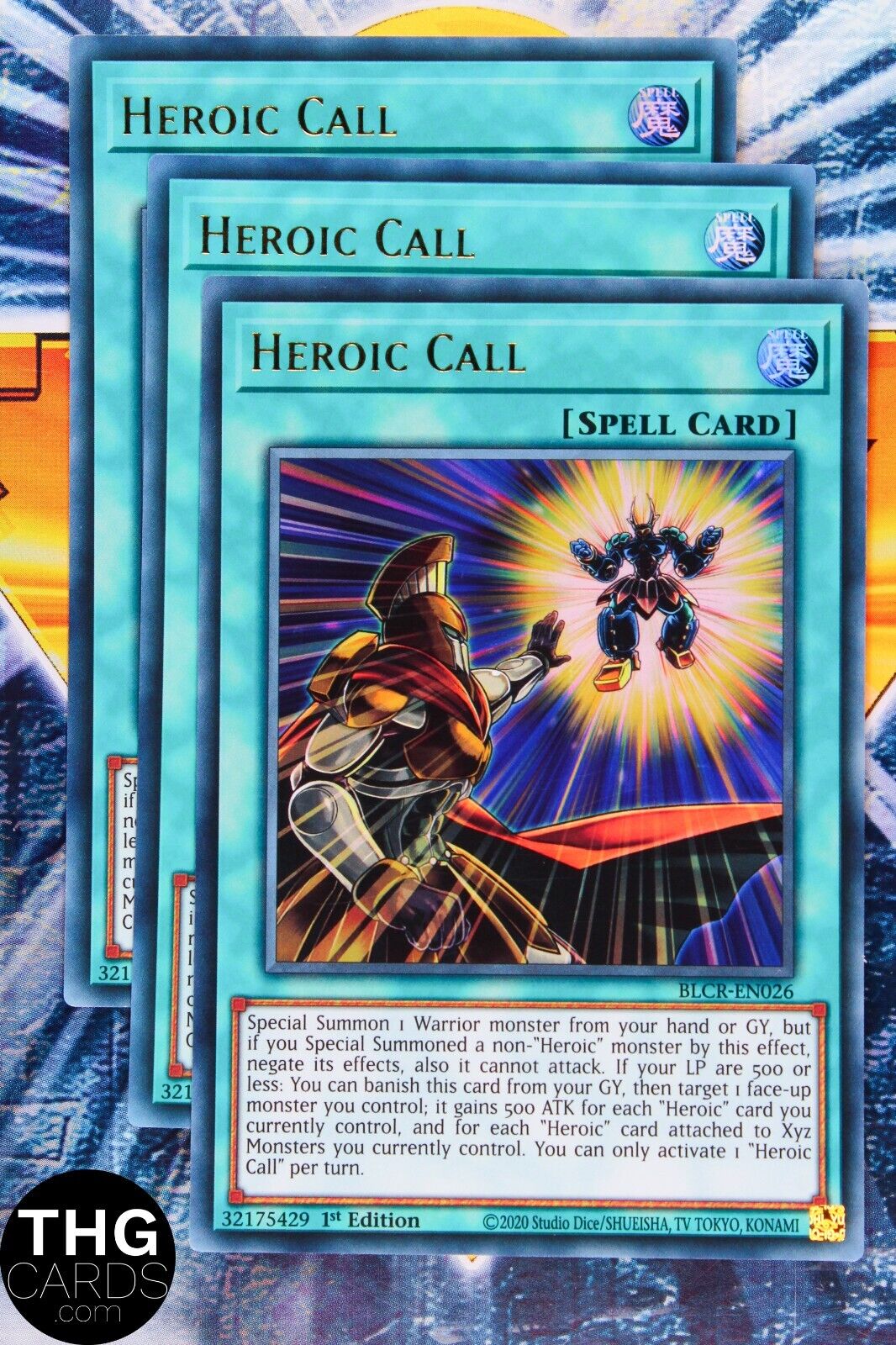 Heroic Call BLCR-EN026 1st Ultra Rare Yugioh Card Playset