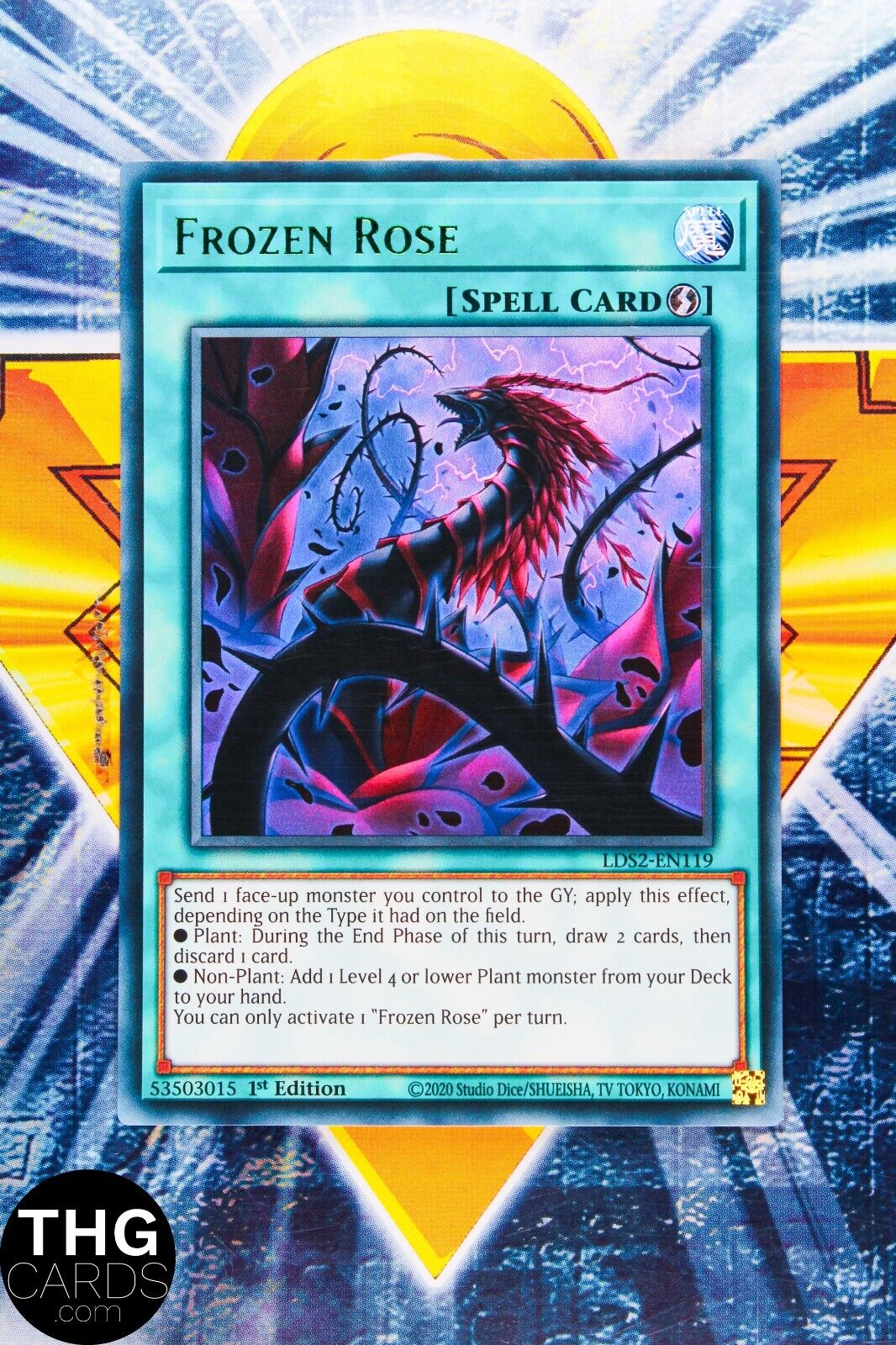 Frozen Rose LDS2-EN119 1st Edition Green Ultra Rare Yugioh Card