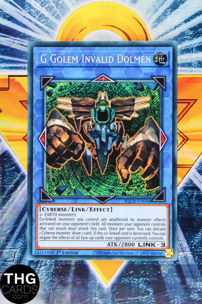 G Golem Invalid Dolem BLCR-EN044 1st Secret Rare Yugioh Card Playset