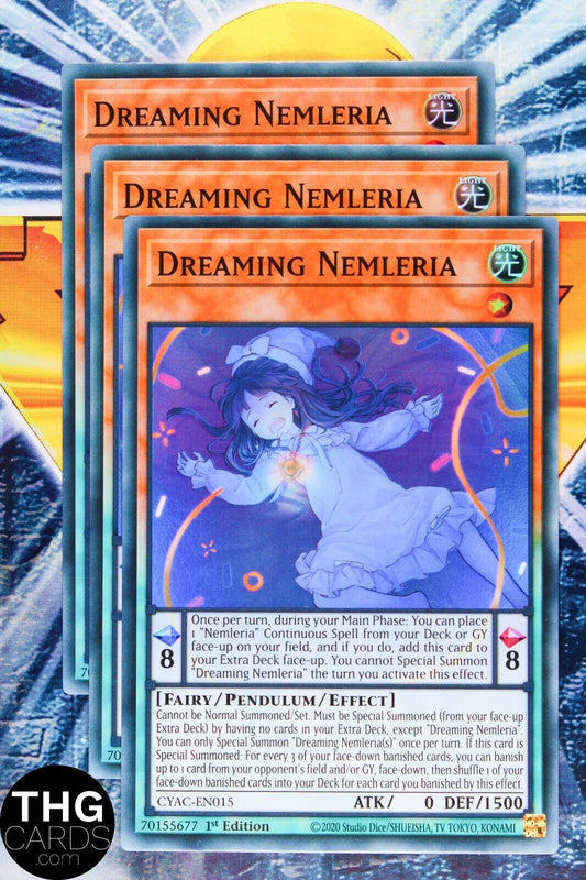 Dreaming Nemleria CYAC-EN015 1st Edition Super Rare Yugioh Card Playset