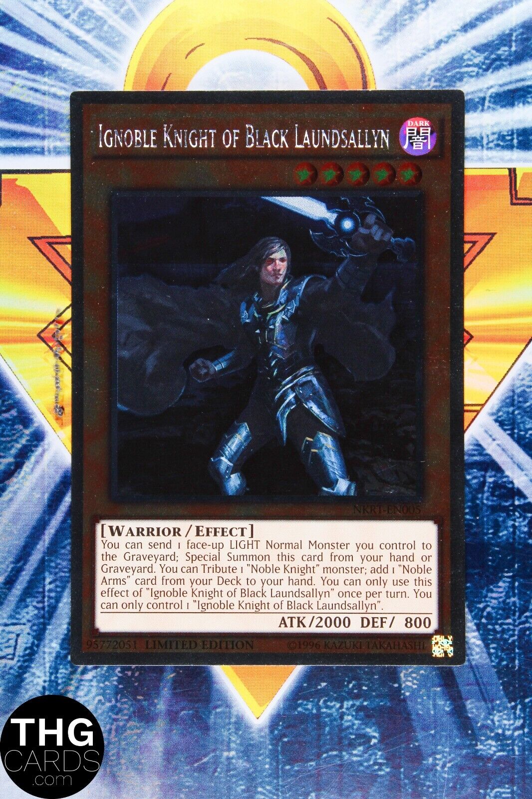 Ignoble Knight of Black Laundsallyn NKRT-EN005 Platinum Ultra Rare Yugioh Card