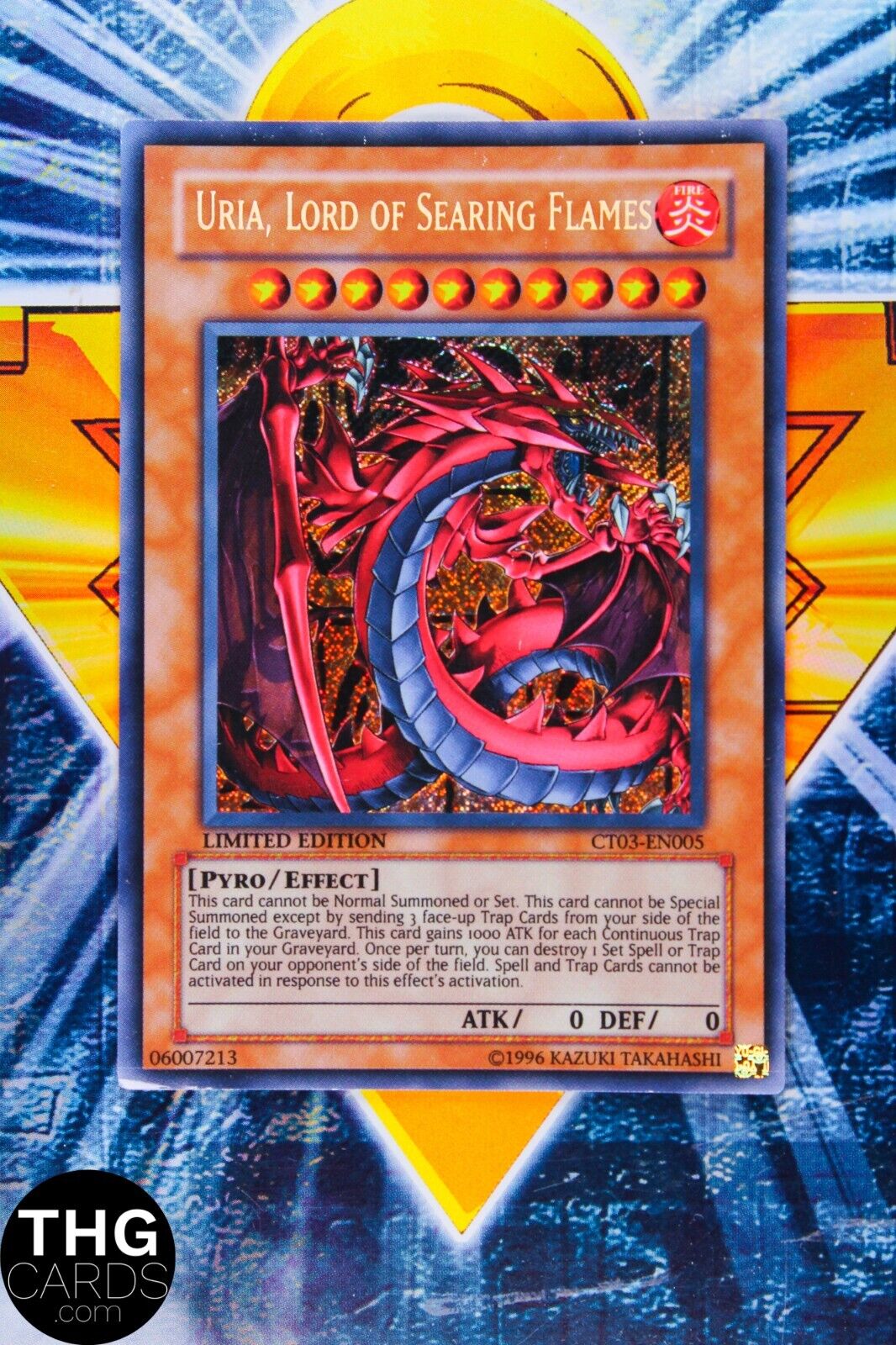 Uria, Lord of Searing Flames CT03-EN005 Secret Rare Yugioh Card 2