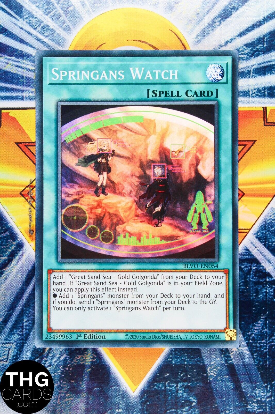 Springans Watch BLVO-EN054 1st Edition Super Rare Yugioh Card