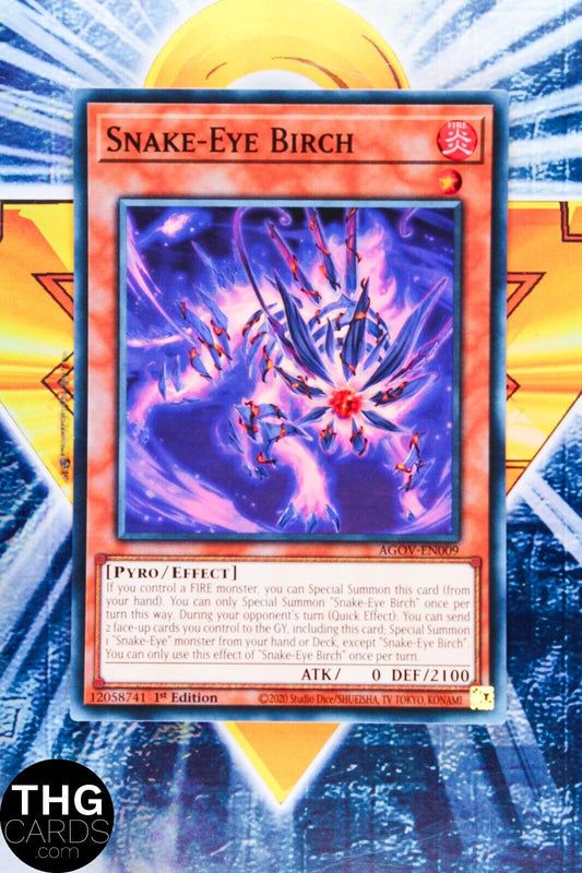 Snake-Eye Birch AGOV-EN009 1st Edition Super Rare Yugioh Card