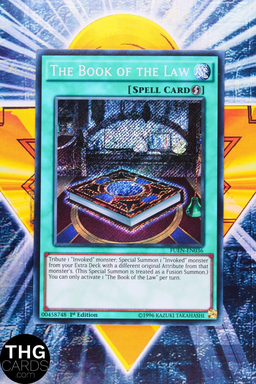 The Book Of The Law FUEN-EN036 1st Edition Secret Rare Yugioh Card