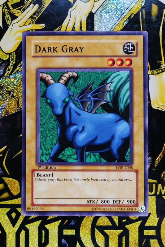 Dark Gray LOB-E008 1st Edition Common Yugioh Card