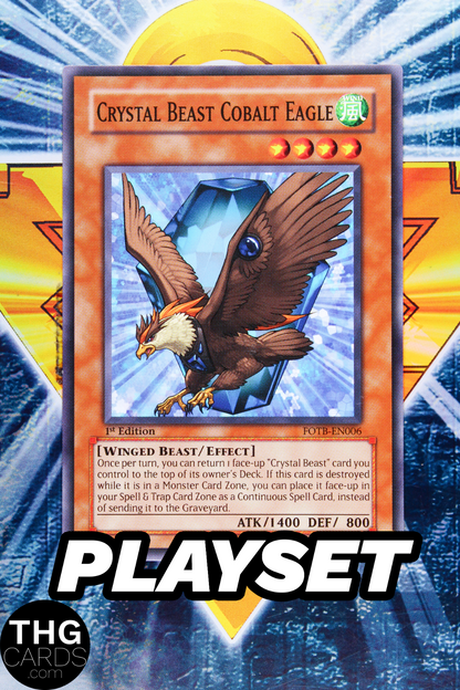 Crystal Beast Cobalt Eagle FOTB-EN006 Common Yugioh Card Playset