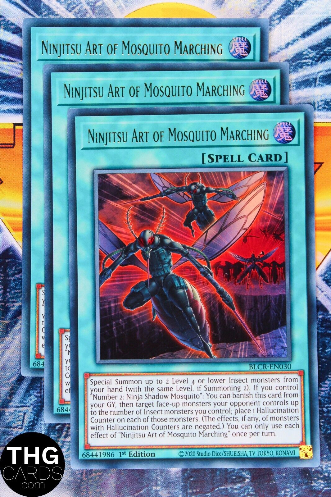 Ninjitsu Art of Mosquito Marching BLCR-EN030 1st Ultra Rare Yugioh Card Playset