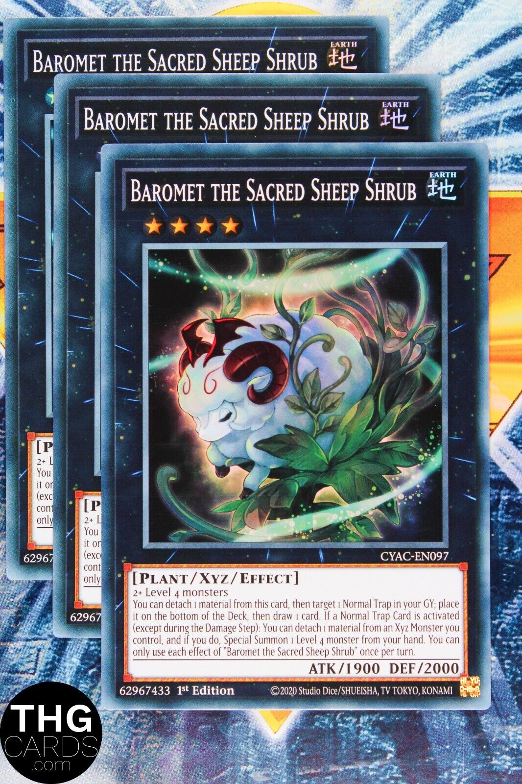 Baromet the Sacred Sheep Shrub CYAC-EN049 1st Ed Super Rare Yugioh Card Playset