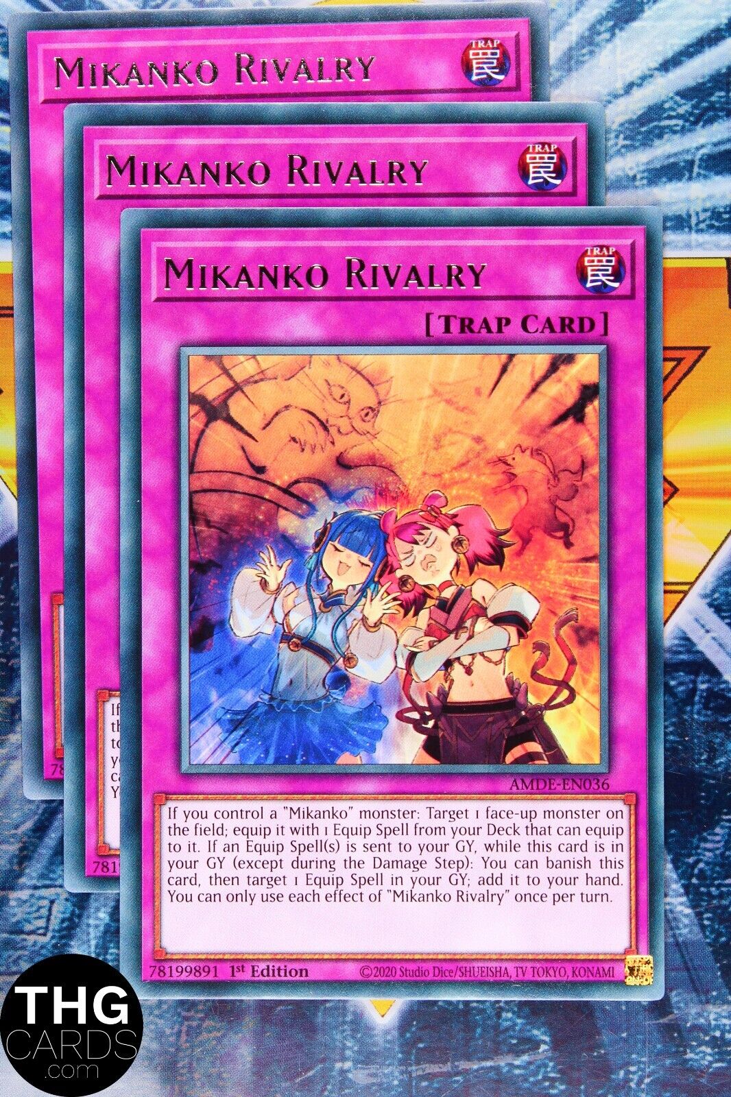 Mikanko Rivalry AMDE-EN036 1st Edition Rare Yugioh Card Playset