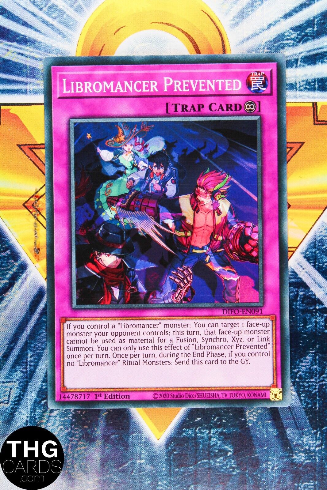 Libromancer Prevented DIFO-EN091 1st Edition Super Rare Yugioh Card