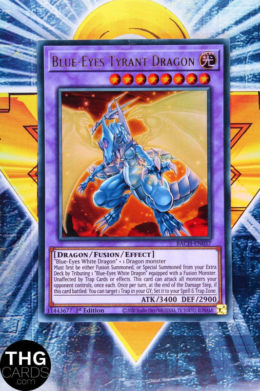 Blue-Eyes Tyrant Dragon BACH-EN037 1st Edition Ultra Rare Yugioh Card