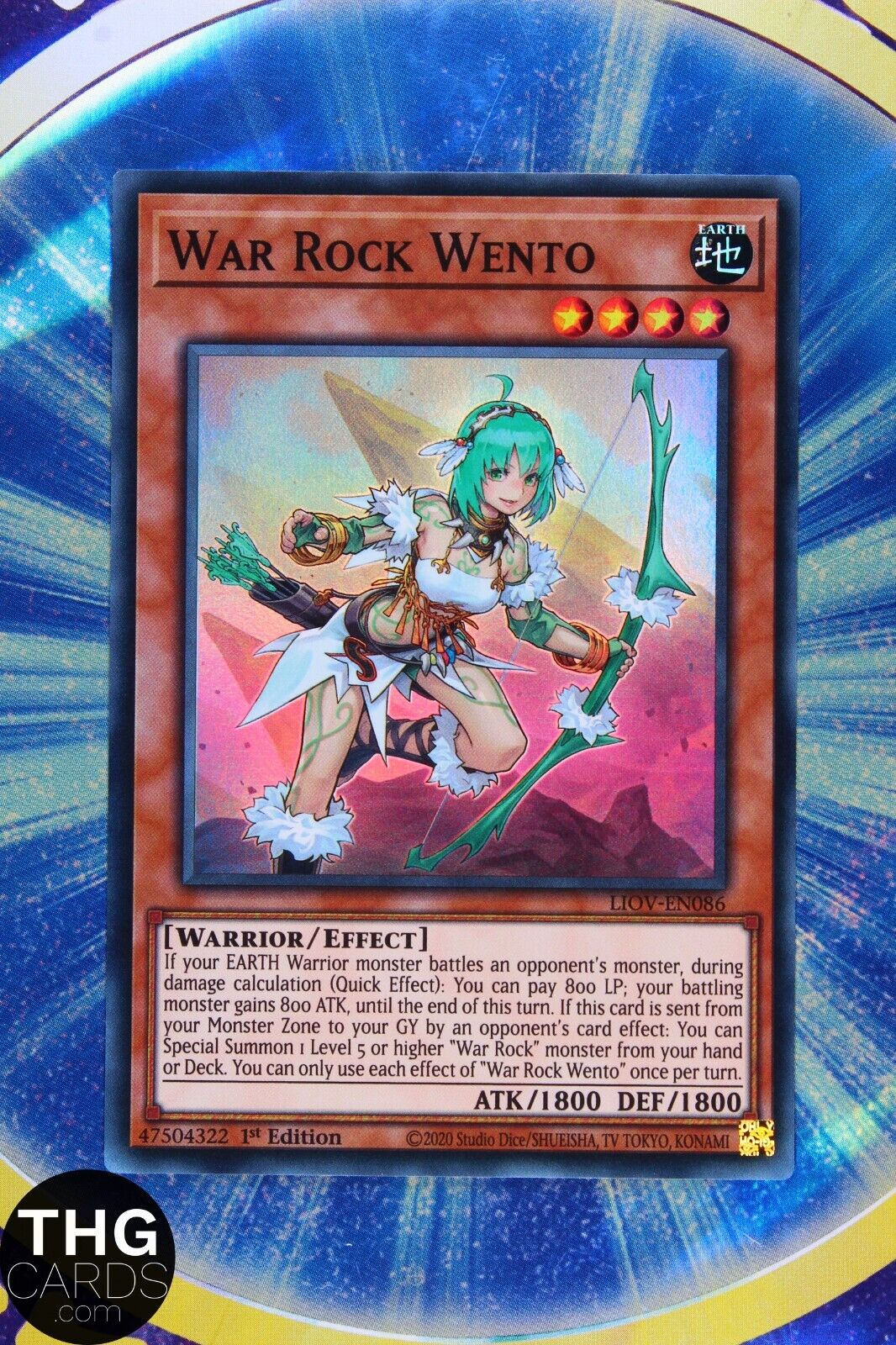 War Rock Wento LIOV-EN086 1st Edition Secret Rare Yugioh Card