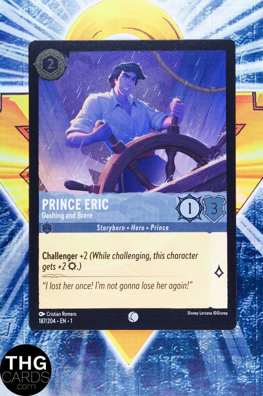 Prince Eric, Dashing And Brave 187/204 Foil Common Lorcana First Chapter Card