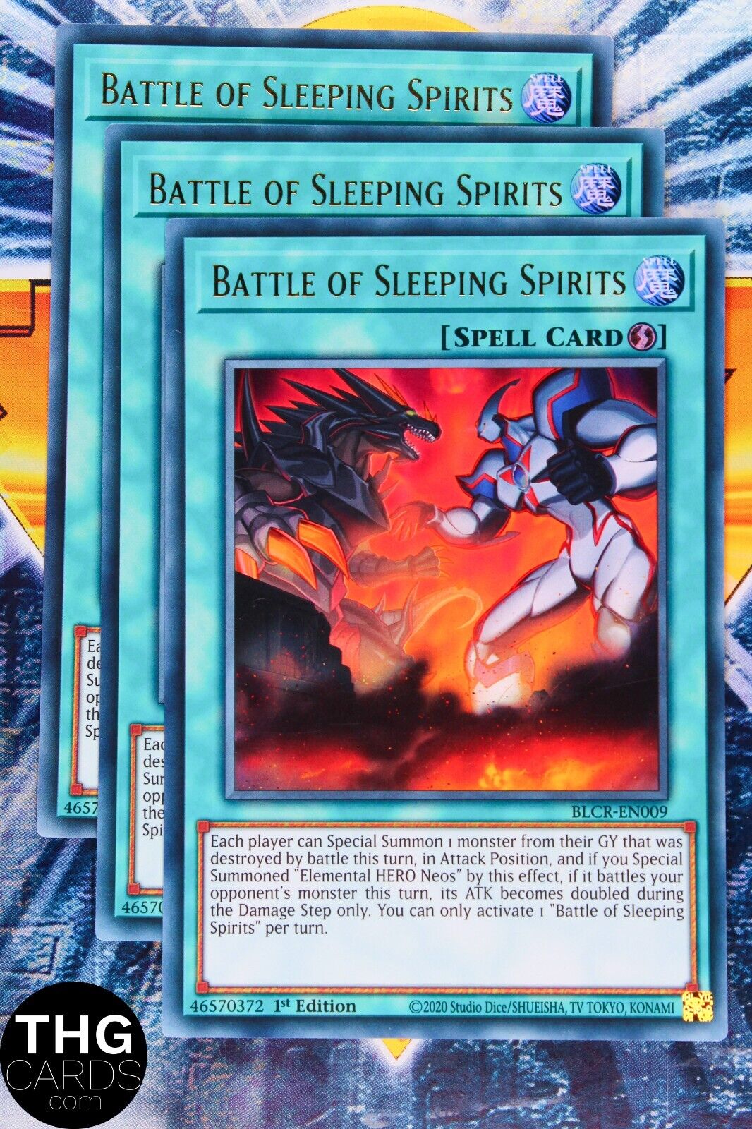 Battle of Sleeping Spirits BLCR-EN009 1st Ultra Rare Yugioh Card Playset