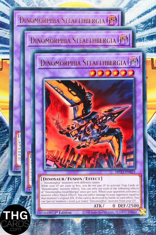 Dinomorphia Stealthbergia MP23-EN021 1st Edition Ultra Rare Yugioh Card Playset