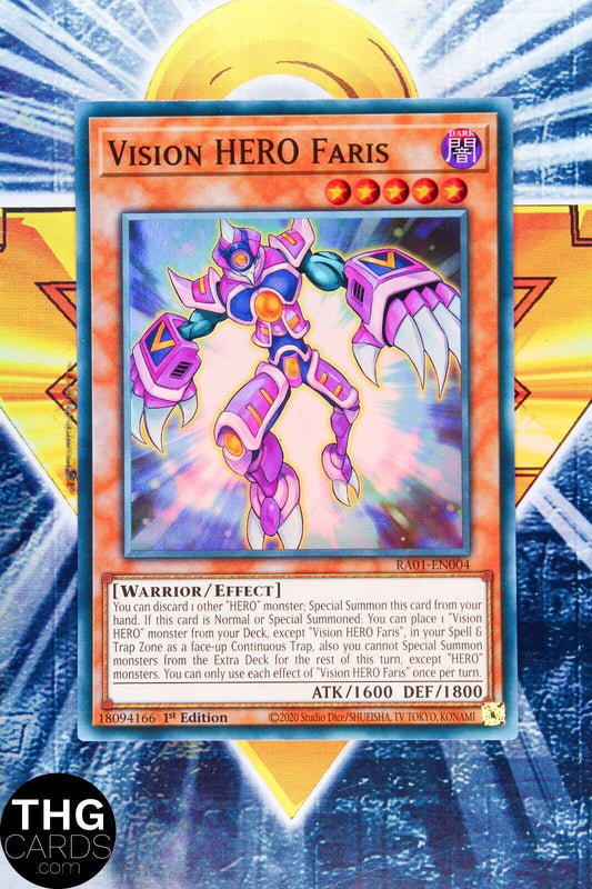 Vision Hero Faris RA01-EN004 1st Edition Super Rare Yugioh Card