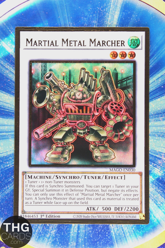 Martial Metal Marcher MAGO-EN030 1st Ed Premium Gold Rare Yugioh Card