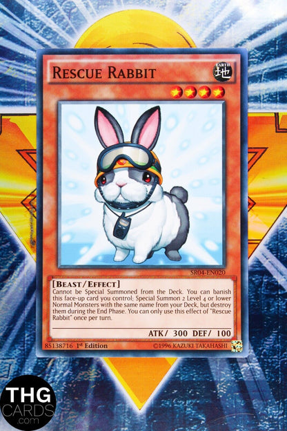 Rescue Rabbit SR04-EN020 1st Edition Common Yugioh Card